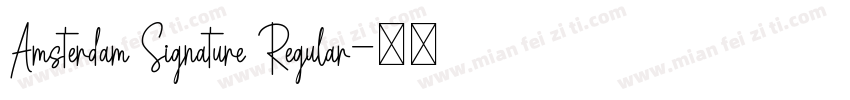 Amsterdam Signature Regular字体转换